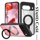 For Google Pixel 9 Back Cover Case (Kick Stand Ring Holder | Life time Anti Yellow | Camera Protection)