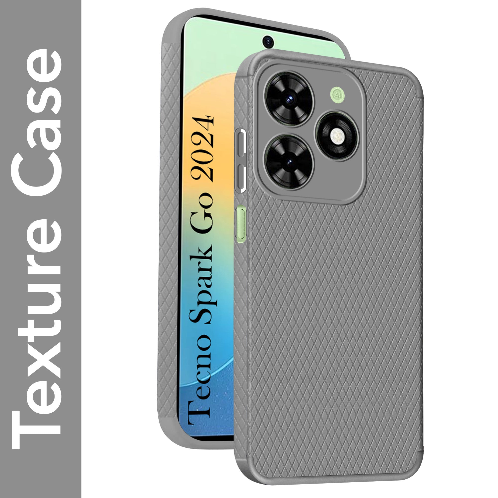 For Tecno Spark Go 2024 Back Cover Case (Liquid Silicone | Side Grip | Camera Protection)