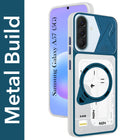 For Samsung Galaxy A57 5G Metallic Back Cover Case (Metallic Camera Protection & Buttons | Translucent Milky Shade | Hard Polycarbonate)