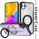 For Samsung Galaxy M04 | F04 Back Cover Case (Kick Stand Ring Holder | Life time Anti Yellow | Camera Protection)