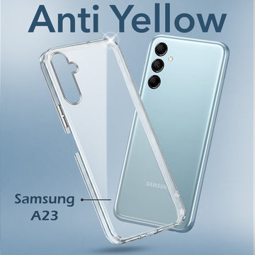 For Samsung Galaxy M14 5G Back Cover Case (Hard Anti Yellow Clear Case | Drop & Camera Protection | Shockproof Polycarbonate)