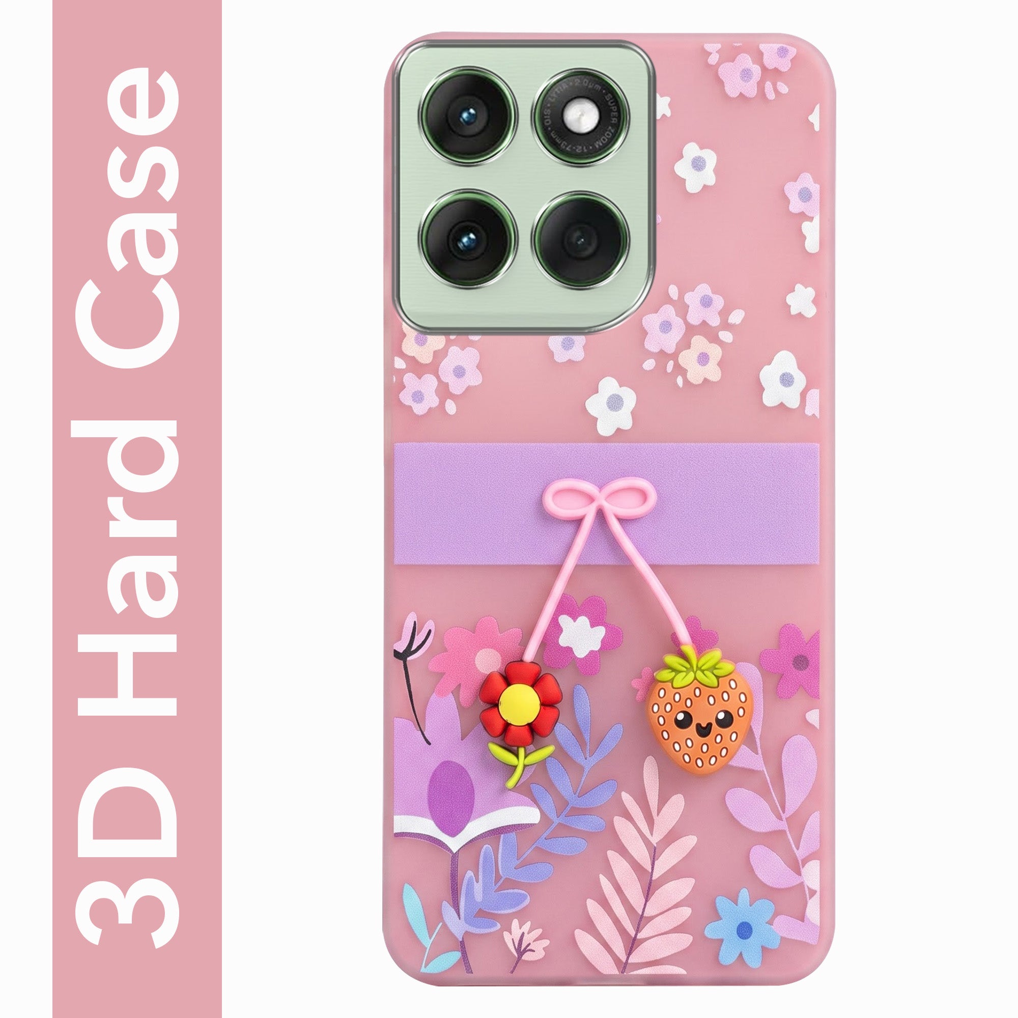 For Motorola Moto Edge 60 Back Cover Case (3D Cute Cartoons | Hard Back Side Soft | Matte Premium Finish | HD Printing)