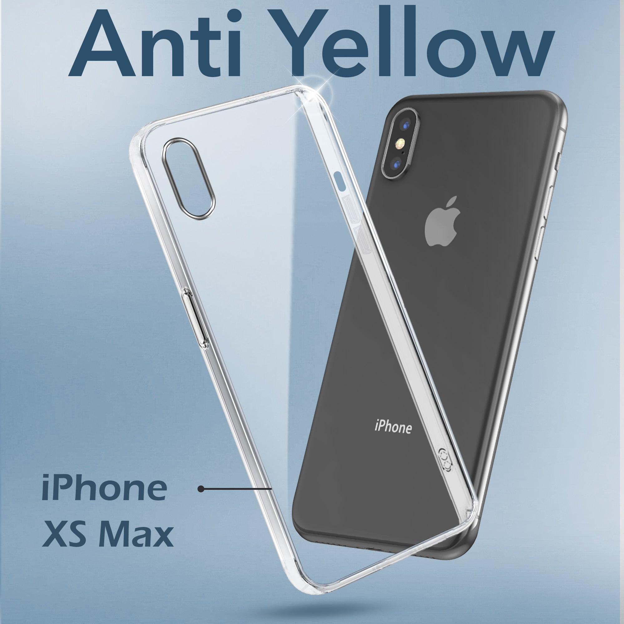 For Apple iPhone Xs Max Back Cover Case (Hard Anti Yellow Clear Case | Drop & Camera Protection | Shockproof Polycarbonate)
