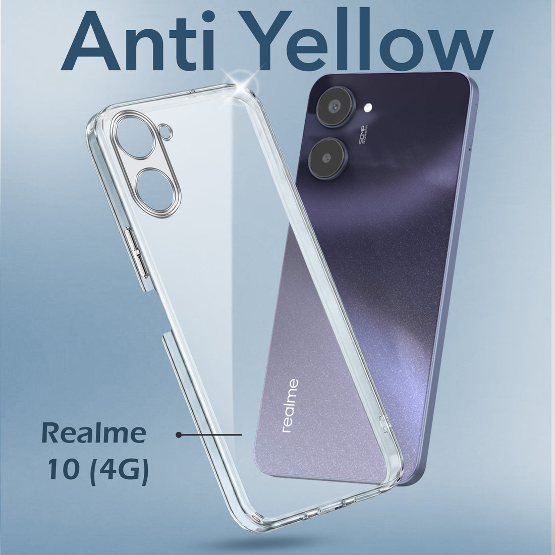 For Realme 10 Back Cover Case (Hard Anti Yellow Clear Case | Drop & Camera Protection | Shockproof Polycarbonate)