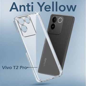 For Vivo T2 Pro Back Cover Case (Hard Anti Yellow Clear Case | Drop & Camera Protection | Shockproof Polycarbonate)
