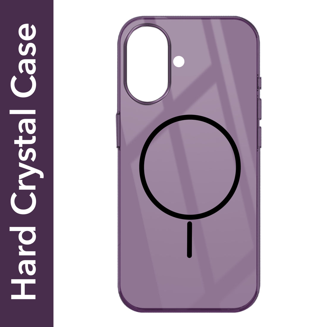 For Apple iPhone 16 Back Cover Case (Crystal Clear Case | MaSafe Wireless Charging Support | Hard Anti Yellow | Camera Protection Bump)