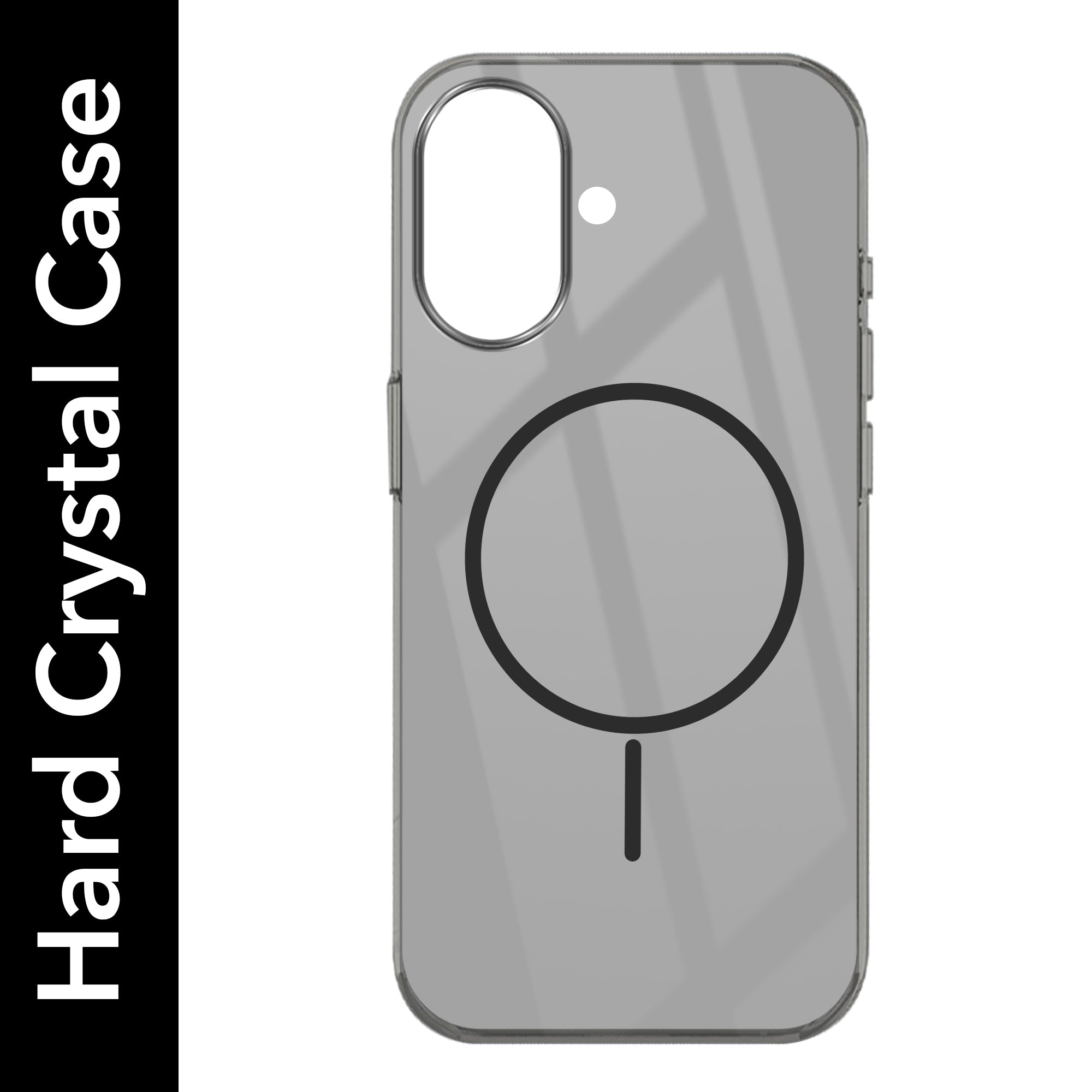For Apple iPhone 16 Back Cover Case (Crystal Clear Case | MaSafe Wireless Charging Support | Hard Anti Yellow | Camera Protection Bump)