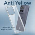 For Motorola Moto Edge 50 Neo Back Cover (Hard Anti Yellow Clear Case | Drop & Camera Protection | Shockproof Polycarbonate)