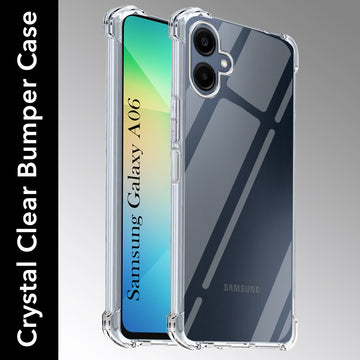 For Samsung Galaxy A06 Shockproof Crystal-Clear Back Cover ( Drop & Camera Protection | Hard Polycarbonate)