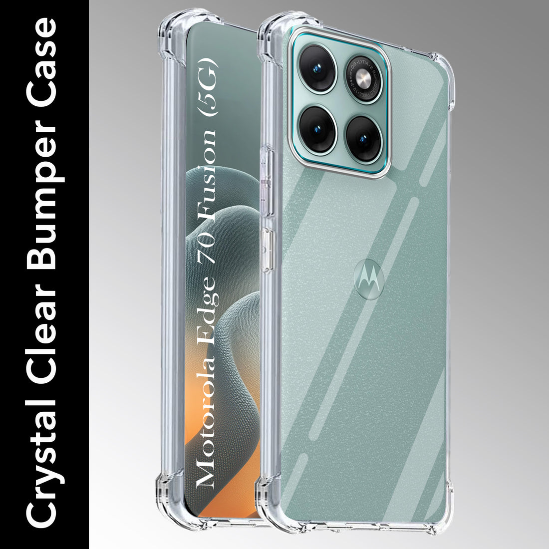 For Motorola Moto Edge 70 Fusion Back Cover Shockproof Crystal-Clear (Drop & Camera Protection | Hard Polycarbonate)