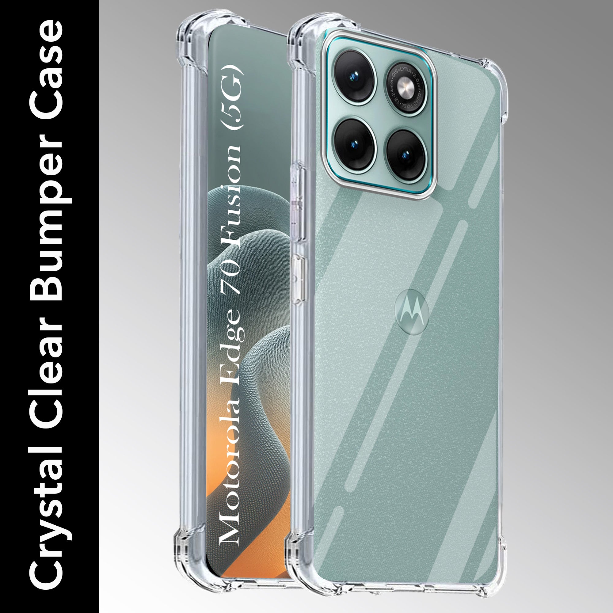 For Motorola Moto Edge 70 Fusion Back Cover Shockproof Crystal-Clear (Drop & Camera Protection | Hard Polycarbonate)
