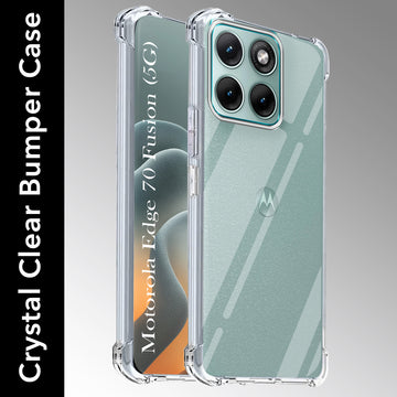 For Motorola Moto Edge 70 Fusion Back Cover Shockproof Crystal-Clear (Drop & Camera Protection | Hard Polycarbonate)