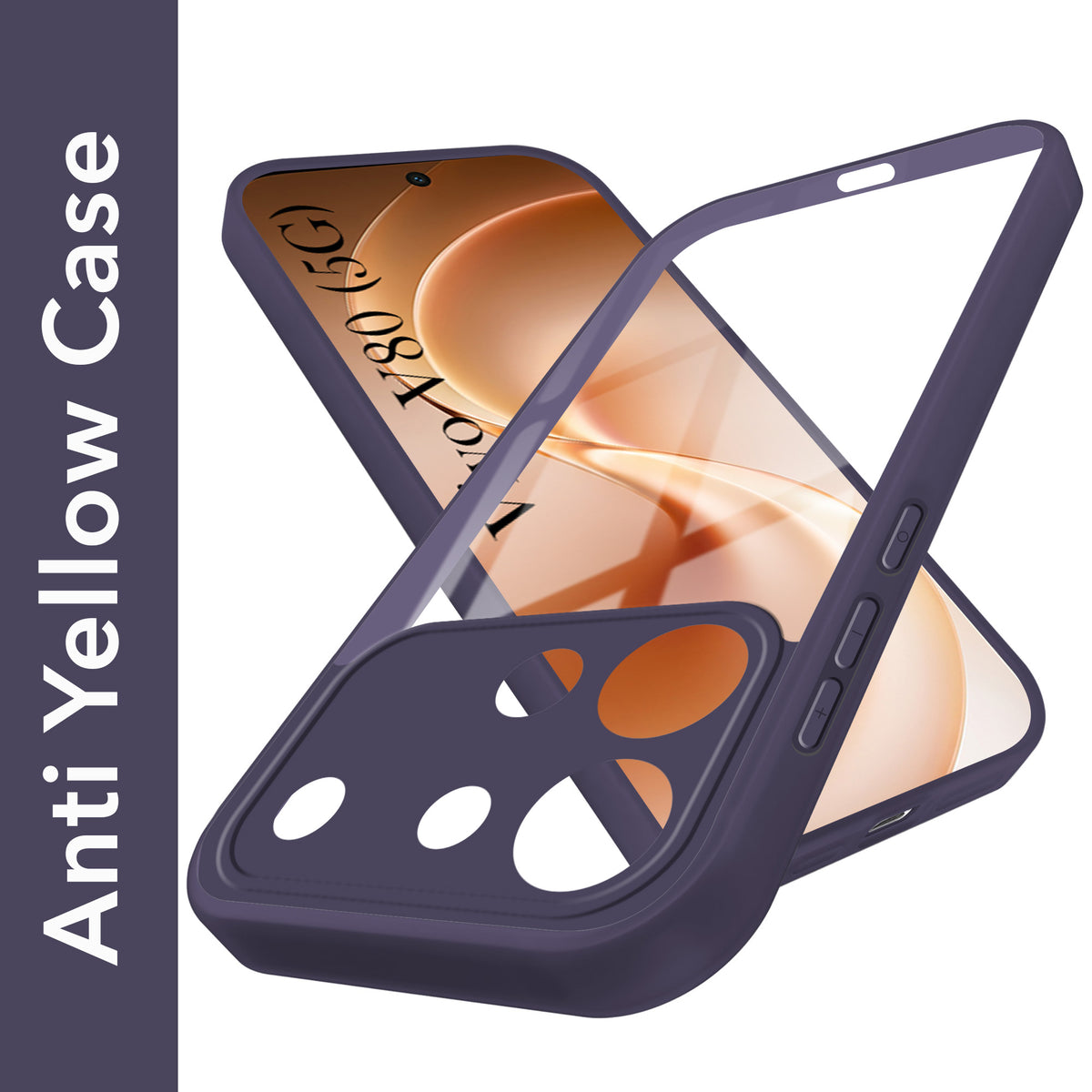 For Vivo V80 5G Back Cover Case Ultra-Hybrid (Lifetime Anti Yellow | Anti Scratch | Crystal Clear Shockproof)