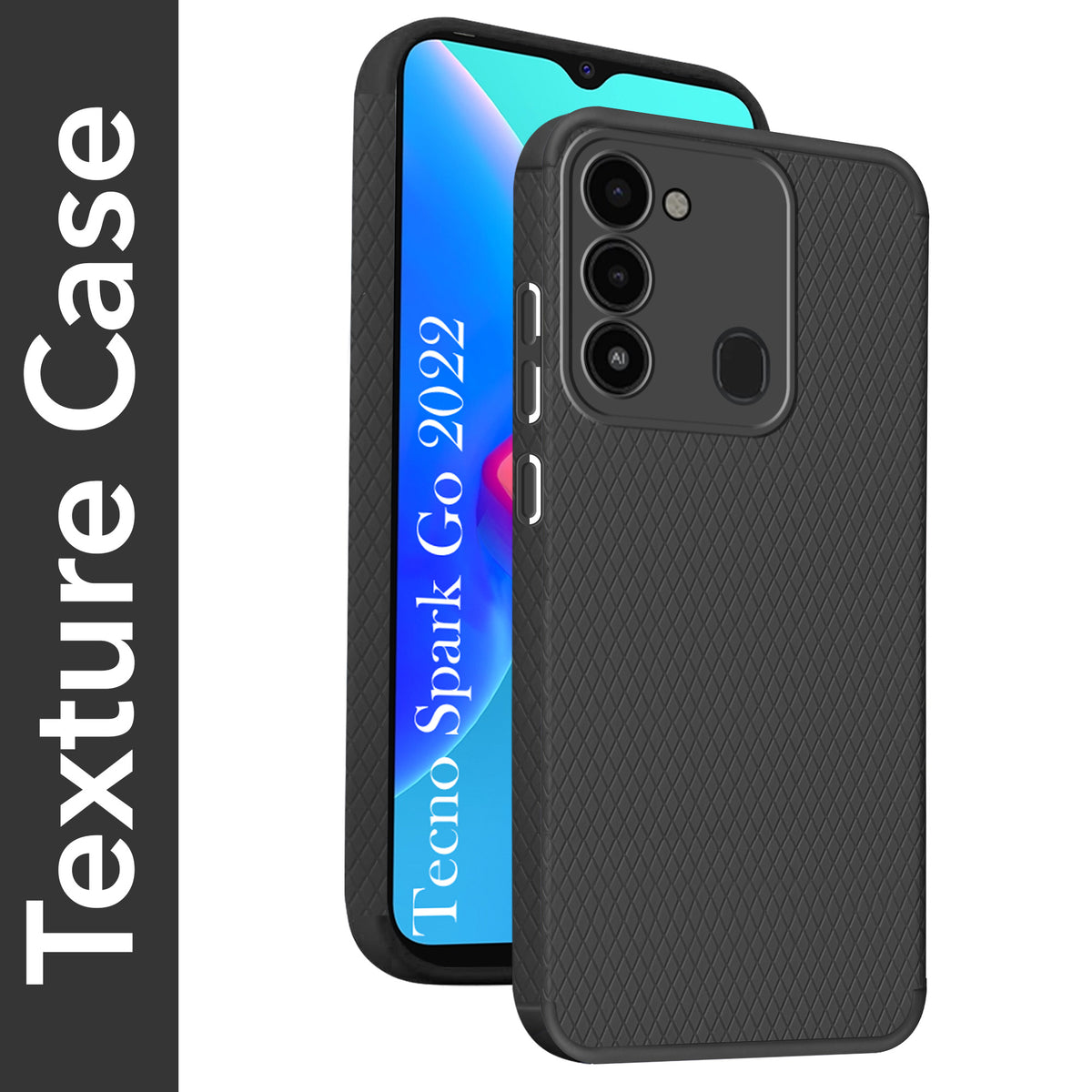 For Tecno Spark Go 2022 Back Cover Case (Liquid Silicone | Side Grip | Camera Protection)