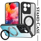 For Vivo iQOO Z7 Pro Back Cover Case (Kick Stand Ring Holder | Life time Anti Yellow | Camera Protection)