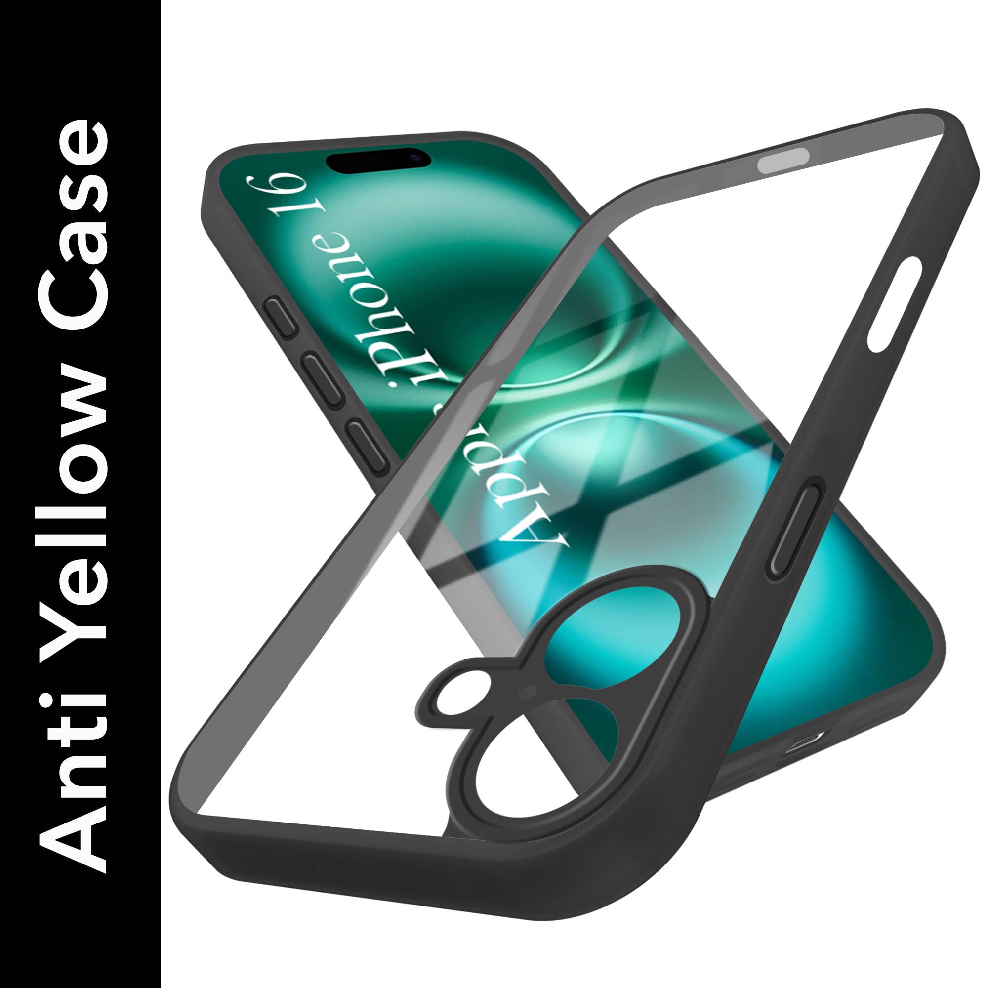 For Apple iPhone 16 Back Cover Case (Lifetime Anti Yellow | Anti Scratch | Crystal Clear Shockproof)