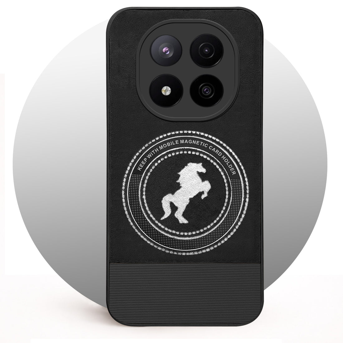 For  Redmi Note 14 Pro Plus Back Cover Case PU Leather Finish (Professional Minimalist Texture | MagSafe Compatile | Camera Protection | Sleek Sober Formal)