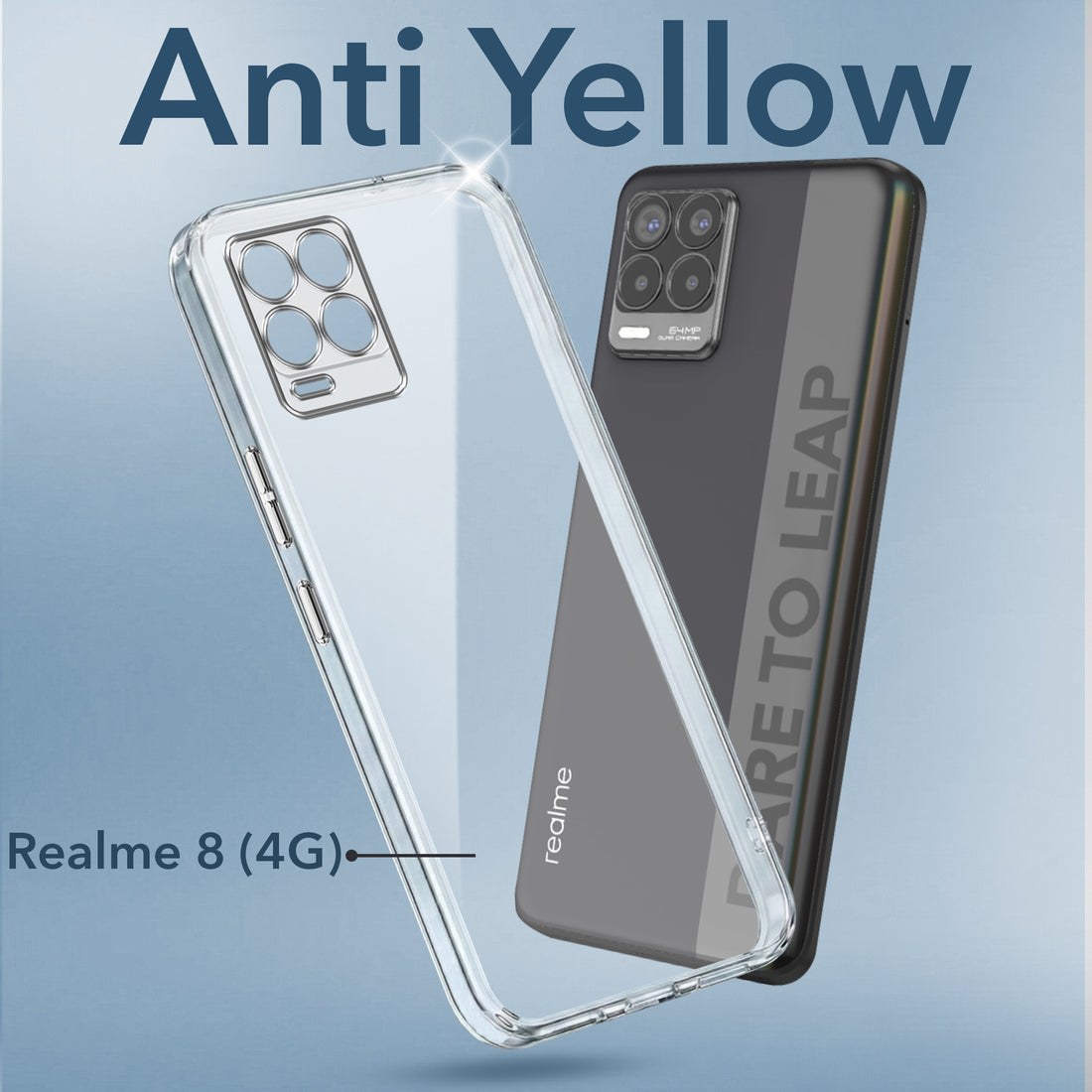 For Realme 8 | Realme 8 Pro Back Cover Case (Hard Anti Yellow Clear Case | Drop & Camera Protection | Shockproof Polycarbonate)