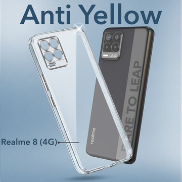 For Realme 8 | Realme 8 Pro Back Cover Case (Hard Anti Yellow Clear Case | Drop & Camera Protection | Shockproof Polycarbonate)