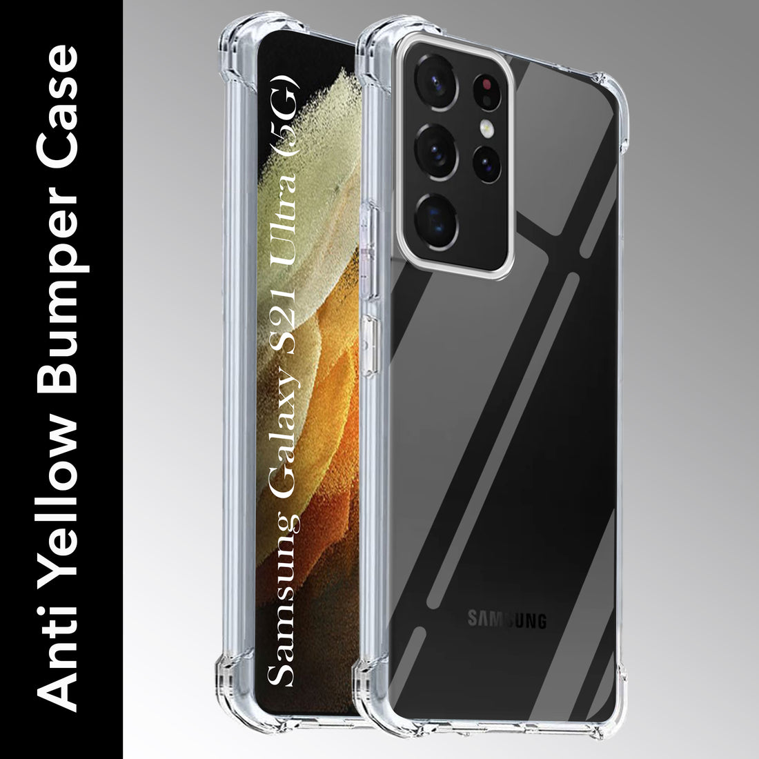 For Samsung Galaxy S21 Ultra 5G Back Cover ( Shockproof Crystal Clear Case | Drop & Camera Protection | Hard Polycarbonate)