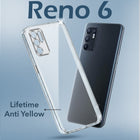 For Oppo Reno6 4G | Reno 6 4G Back Cover Case (Hard Anti Yellow Clear Case | Drop & Camera Protection | Shockproof Polycarbonate)