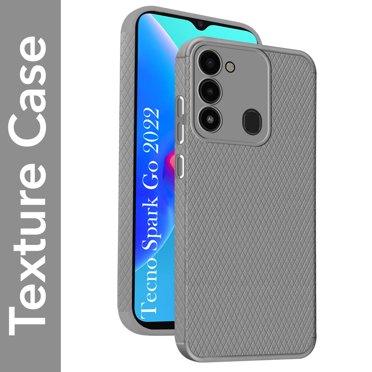 For Tecno Spark Go 2022 Back Cover Case (Liquid Silicone | Side Grip | Camera Protection)
