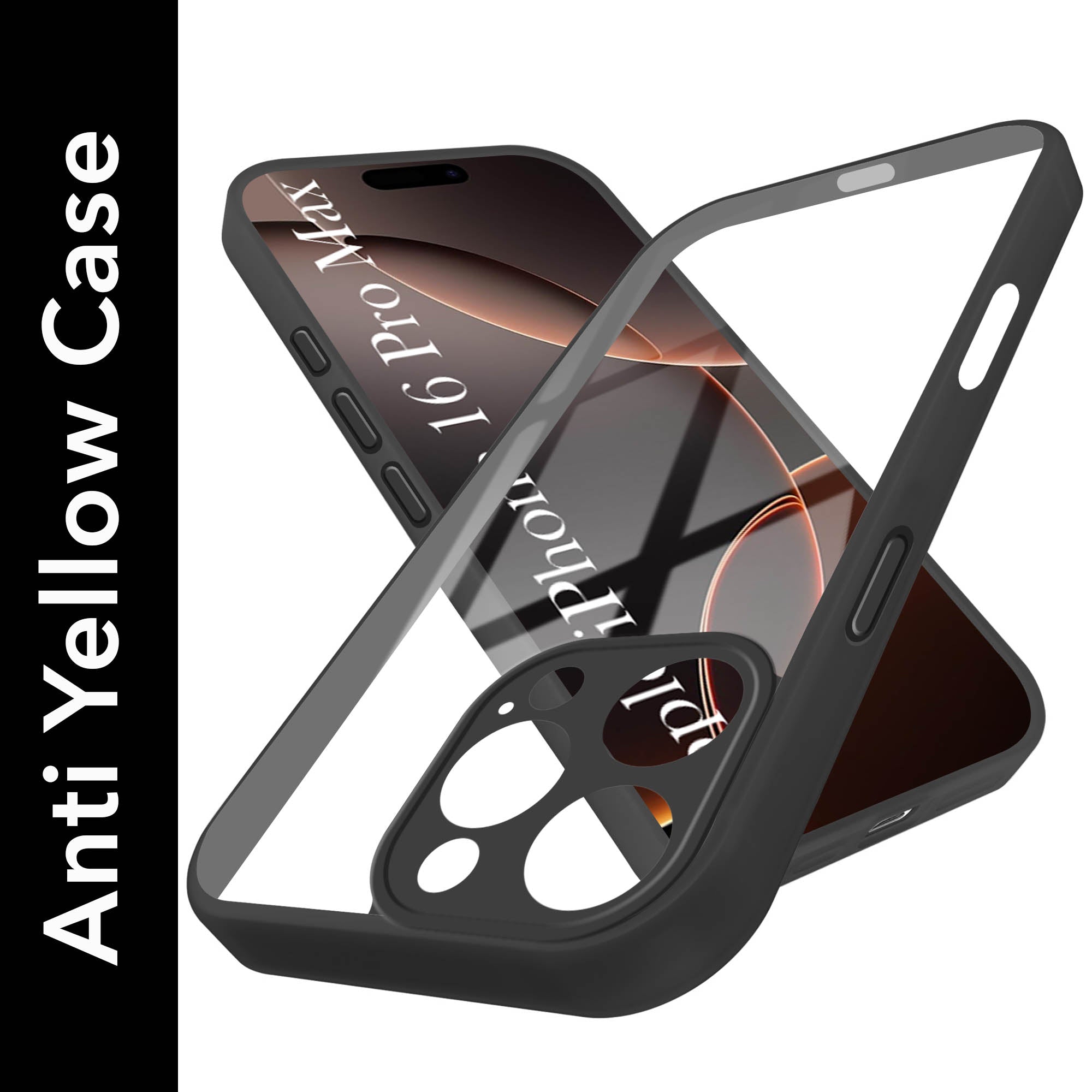 For Apple iPhone 16 Pro Max Back Cover Case (Lifetime Anti Yellow | Anti Scratch | Crystal Clear Shockproof)