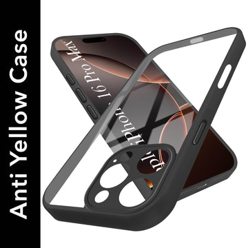 For Apple iPhone 16 Pro Max Back Cover Case (Lifetime Anti Yellow | Anti Scratch | Crystal Clear Shockproof)