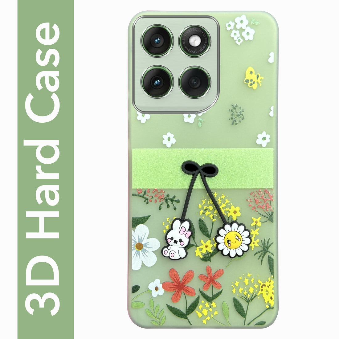 For Motorola Moto Edge 60 Back Cover Case (3D Cute Cartoons | Hard Back Side Soft | Matte Premium Finish | HD Printing)