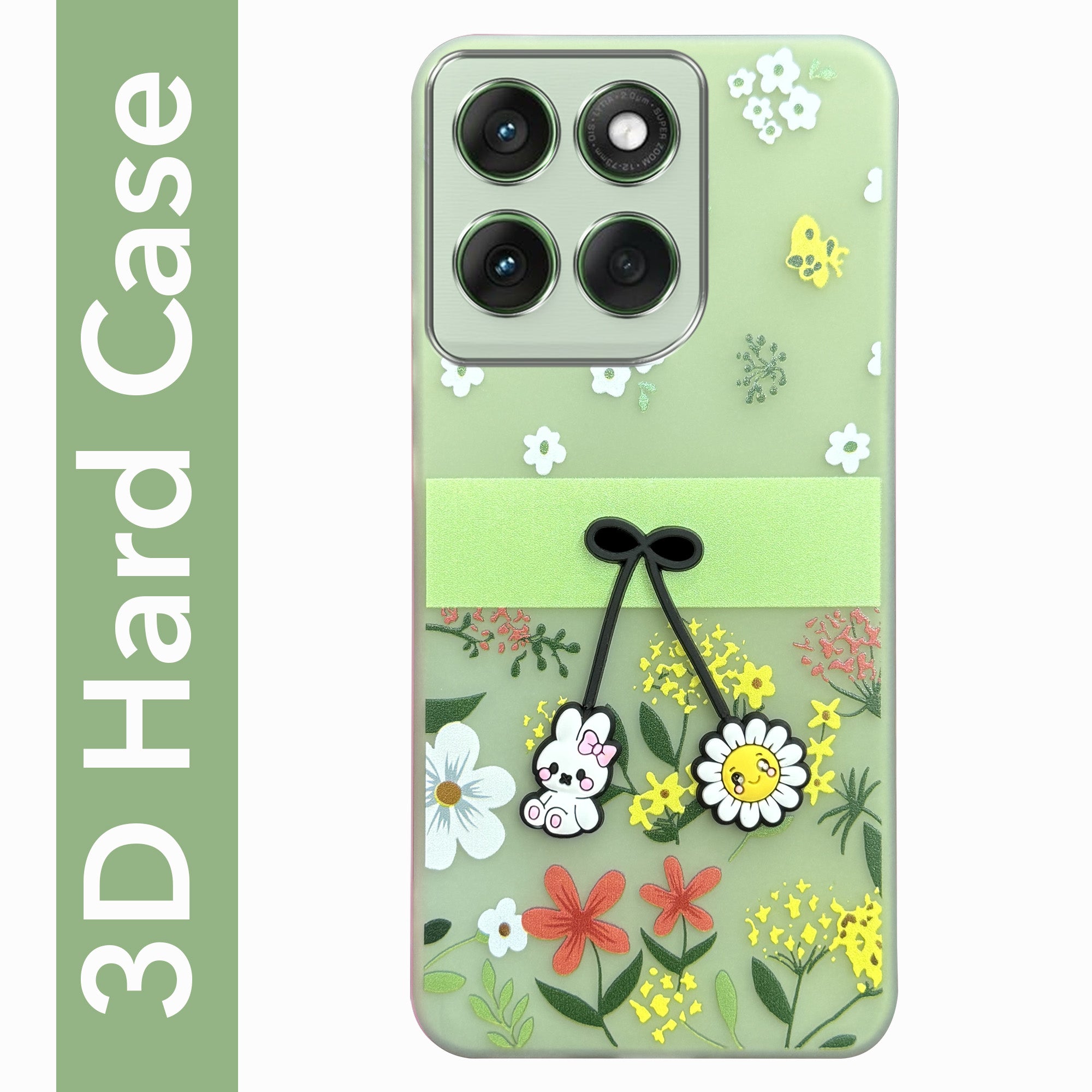 For Motorola Moto Edge 60 Back Cover Case (3D Cute Cartoons | Hard Back Side Soft | Matte Premium Finish | HD Printing)
