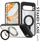 For Google Pixel 9 Pro Back Cover Case (Kick Stand Ring Holder | Life time Anti Yellow | Camera Protection)