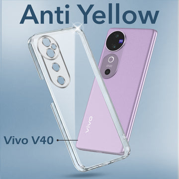For Vivo V40 | Vivo V40 Pro 5G Back Cover (Hard Anti Yellow Clear Case | Drop & Camera Protection | Shockproof Polycarbonate)