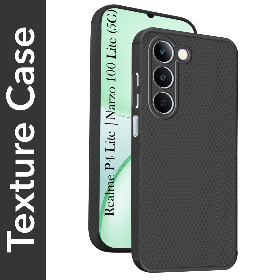 For Realme P4 Lite 5G | Realme Narzo 100 Lite 5G Back Cover Case Liquid Silicone (Camera Protection | Side Grip Texture | Soft and Flexible)