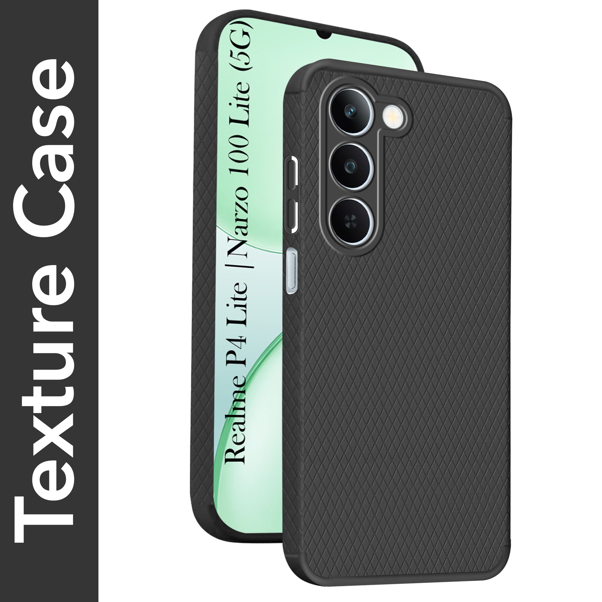 For Realme P4 Lite 5G | Realme Narzo 100 Lite 5G Back Cover Case Liquid Silicone (Camera Protection | Side Grip Texture | Soft and Flexible)