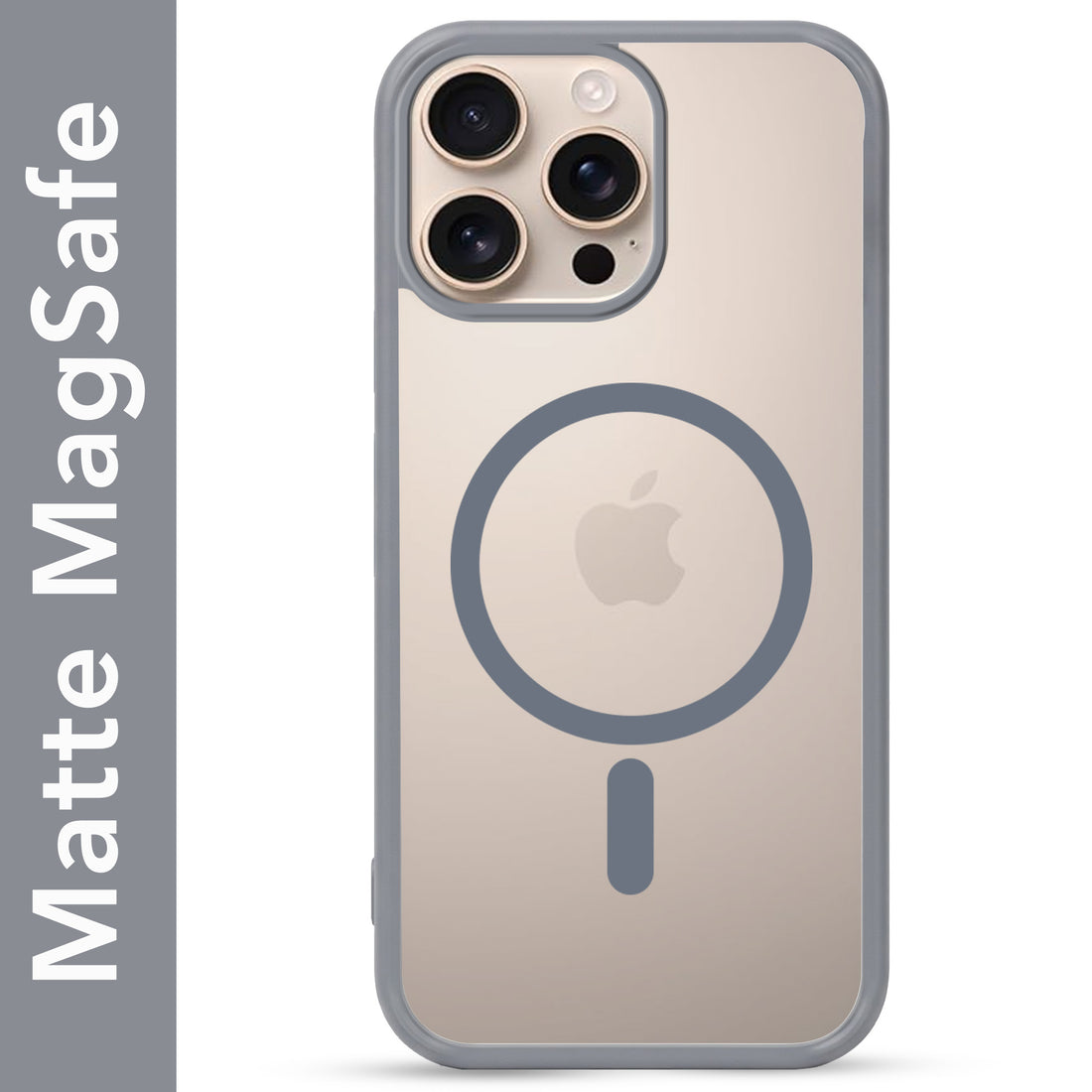For Apple iPhone 16 Pro Matte Finish Back Case Cover (MagSafe Compatible | Translucent Soft Touch | Slim and Unbreakable)