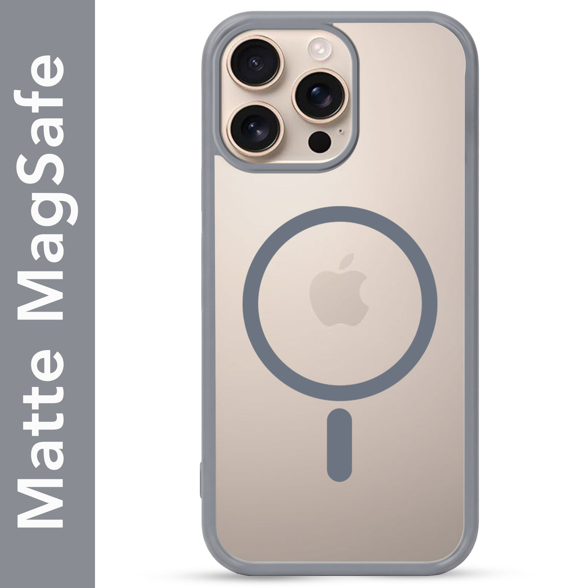 For Apple iPhone 16 Pro Matte Finish Back Case Cover (MagSafe Compatible | Translucent Soft Touch | Slim and Unbreakable)