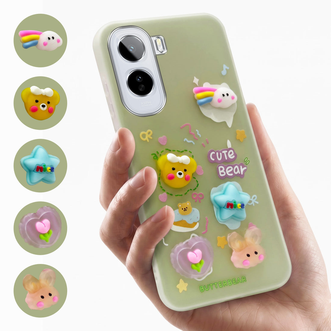 For Vivo T5 Pro 5G Back Cover Case (3D Cute Cartoons | Hard Back Side Soft | Matte Premium Finish | HD Printing)