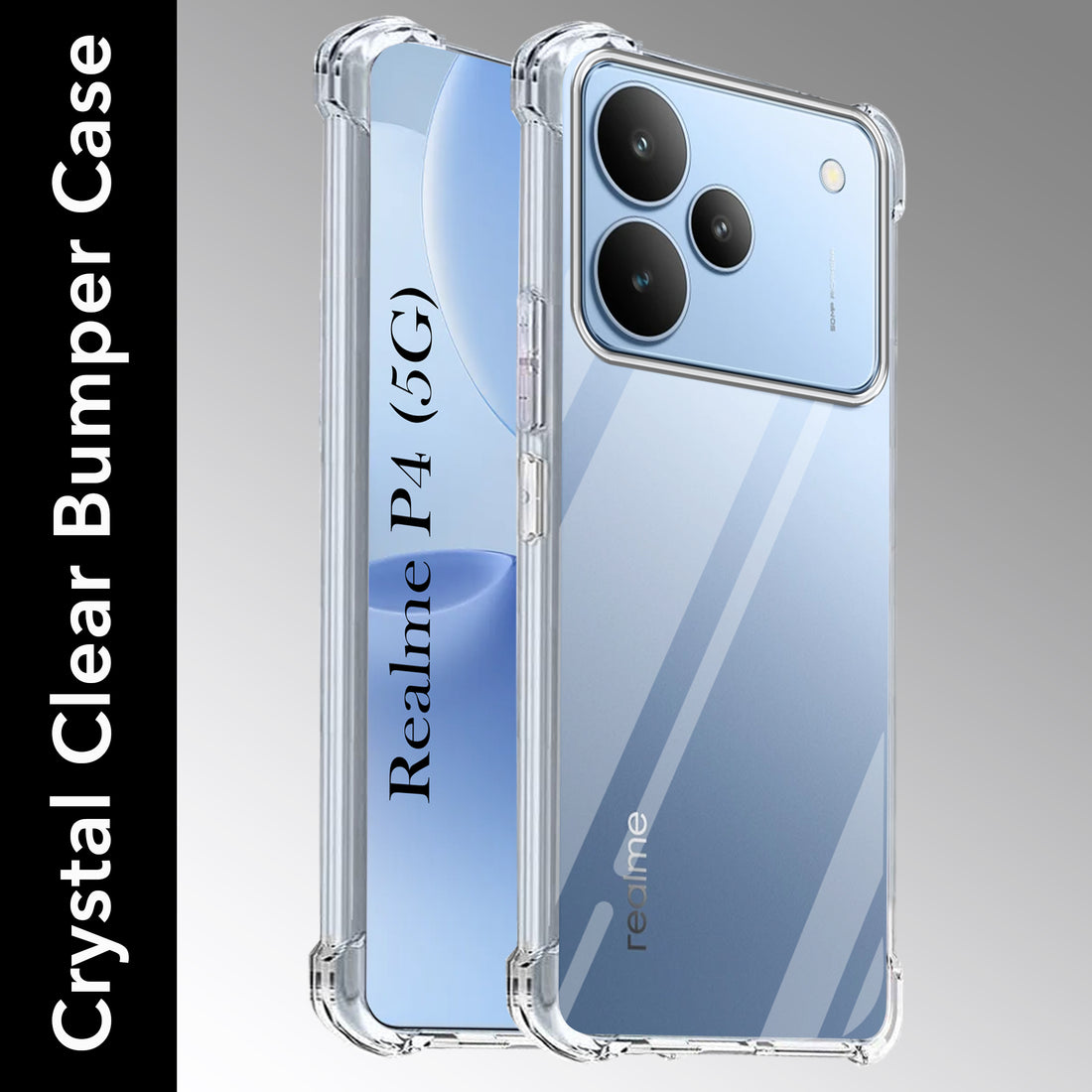 For Realme P4 Shockproof Crystal-Clear Back Cover ( Drop & Camera Protection | Hard Polycarbonate)