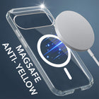 For Google Pixel 11 Pro XL Back Cover Case Lifetime Anti-Yellow MagSafe Compatible Clear (Sleek Hard Crystal | Shockproof and Camera Protection)