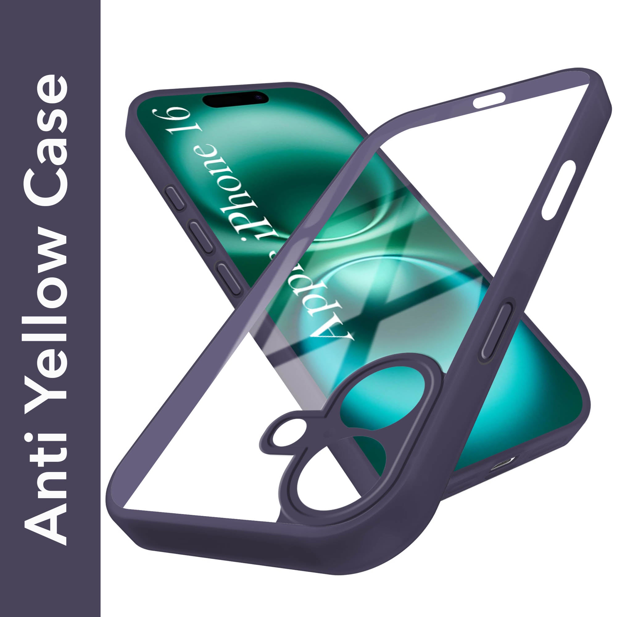 For Apple iPhone 16 Back Cover Case (Lifetime Anti Yellow | Anti Scratch | Crystal Clear Shockproof)