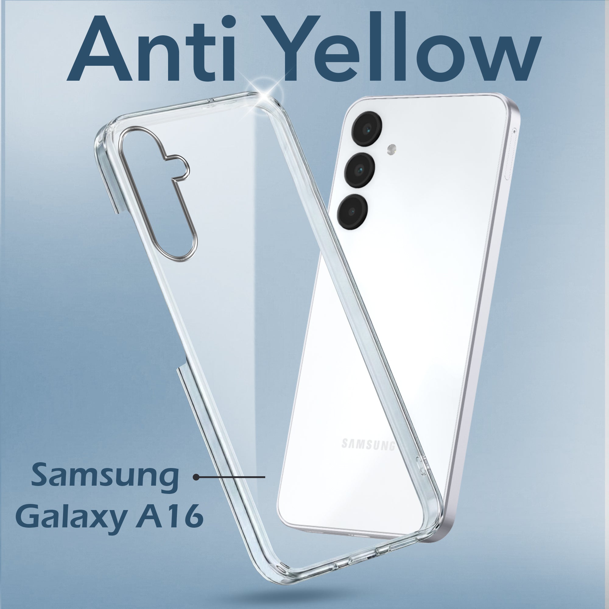 For Samsung Galaxy A16 5G Back Cover (Hard Anti Yellow Clear Case | Drop & Camera Protection | Shockproof Polycarbonate)