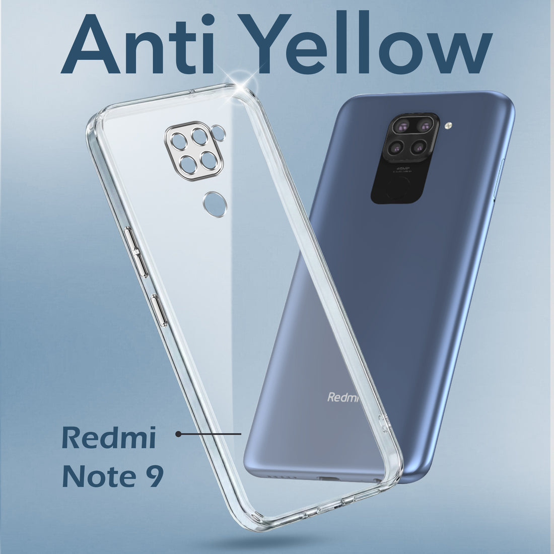 For Xiaomi Mi Redmi Note 9 Back Cover Case (Hard Anti Yellow Clear Case | Drop & Camera Protection | Shockproof Polycarbonate)
