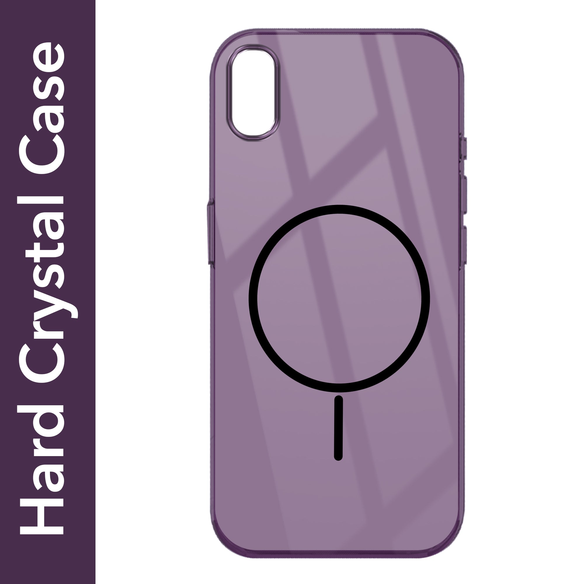 For Apple iPhone XR Back Cover Case (Crystal Clear Case | MagSafe Wireless Charging Support | Hard Anti Yellow | Camera Protection Bump)