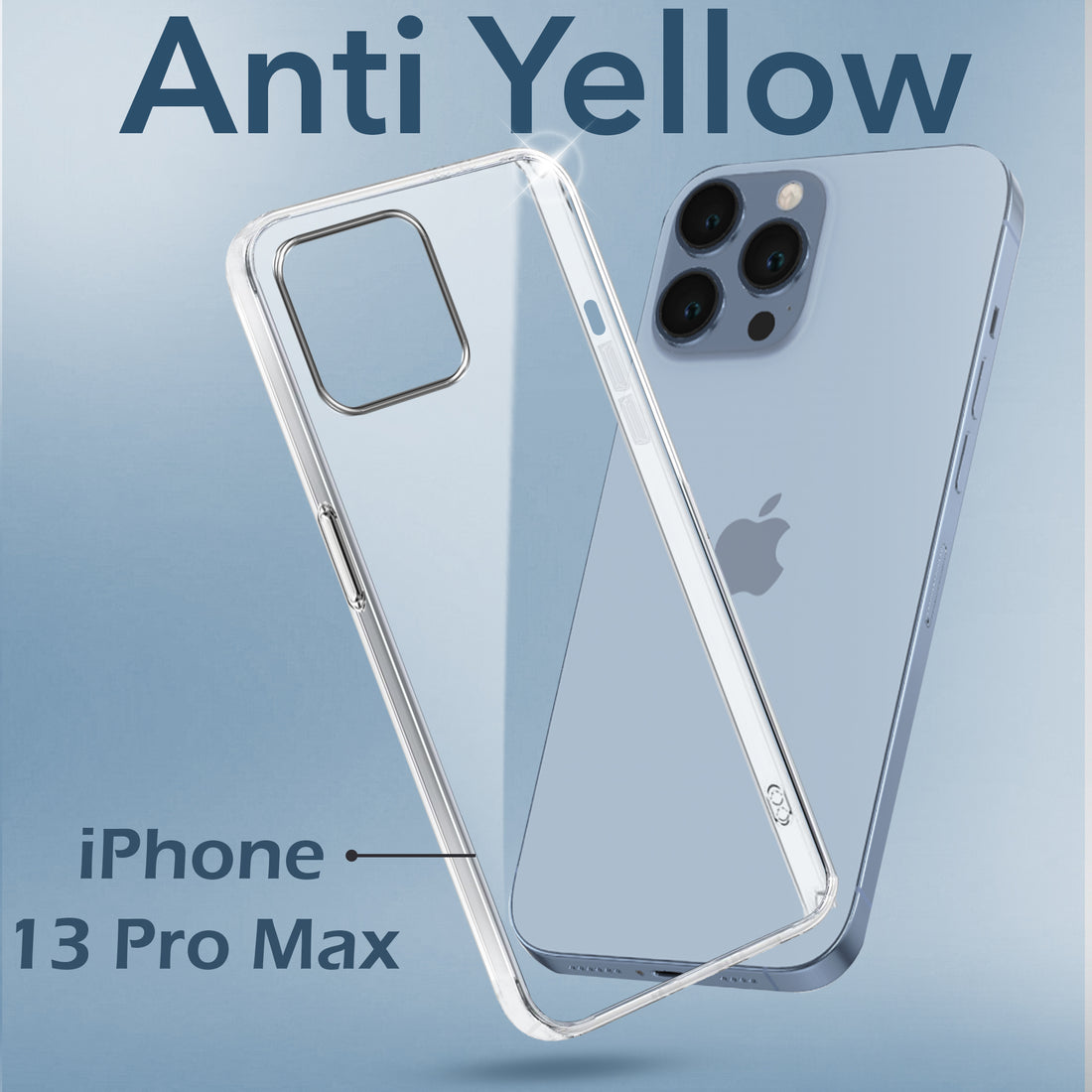 For Apple iPhone 13 Pro Max Back Cover Case (Hard Anti Yellow Clear Case | Drop & Camera Protection | Shockproof Polycarbonate)