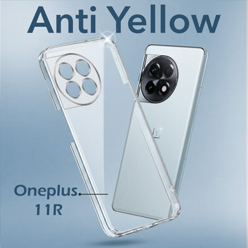 For OnePlus 11R Back Cover Case (Hard Anti Yellow Clear Case | Sleek Hard Crystal Clear | Drop & Camera Protection | Shockproof Polycarbonate)