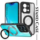 For Vivo V25 5G Back Cover Case (Kick Stand Ring Holder | Life time Anti Yellow | Camera Protection)