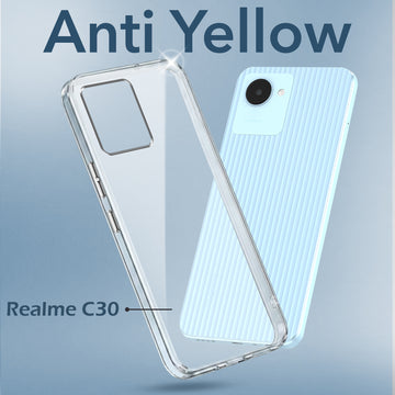 For Realme C30 | C30S Back Cover Case (Hard Anti Yellow Clear Case | Drop & Camera Protection | Shockproof Polycarbonate)