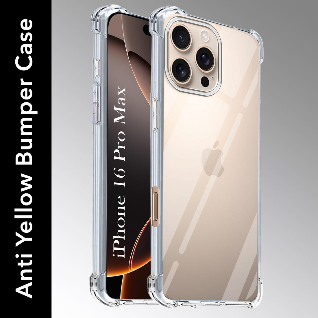 For Apple iPhone 16 Pro Max Back Cover (Shockproof Crystal Clear Case |  Drop & Camera Protection | Hard Polycarbonate)