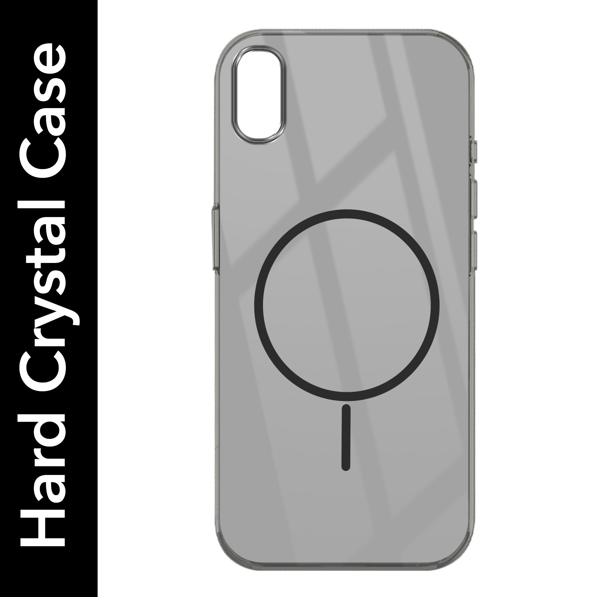 For Apple iPhone XR Back Cover Case (Crystal Clear Case | MagSafe Wireless Charging Support | Hard Anti Yellow | Camera Protection Bump)