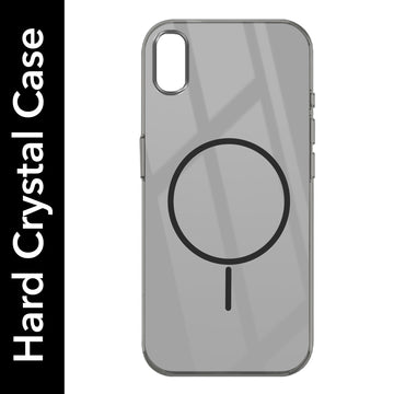For Apple iPhone XR Back Cover Case (Crystal Clear Case | MagSafe Wireless Charging Support | Hard Anti Yellow | Camera Protection Bump)